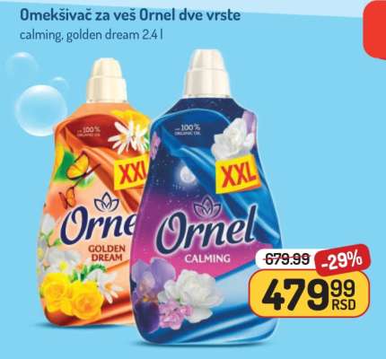 Omekšivač za veš Ornel dve vrste