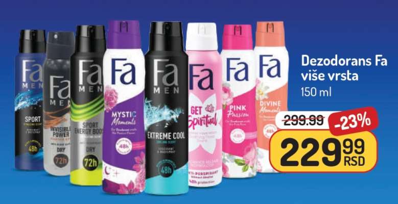 Dezodorans Fa više vrsta