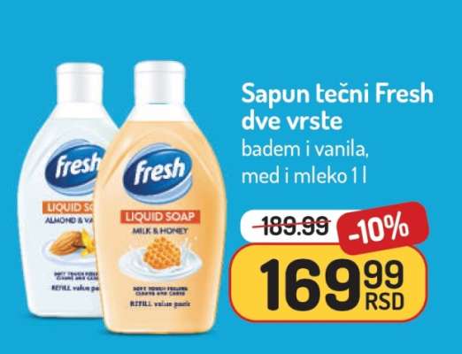 Sapun tečni Fresh dve vrste