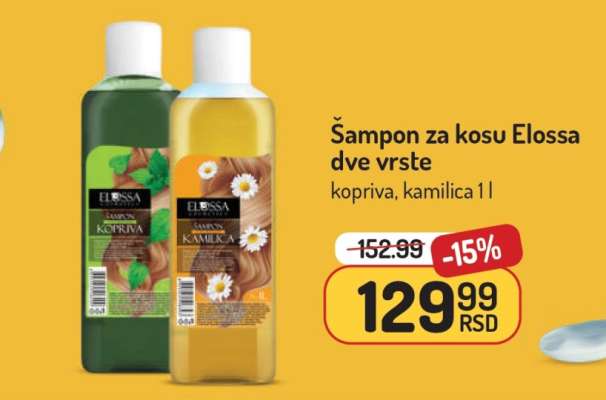 Šampon za kosu Elossa dve vrste