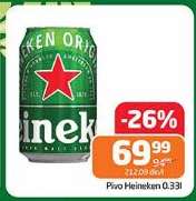 Pivo Heineken 0.33l