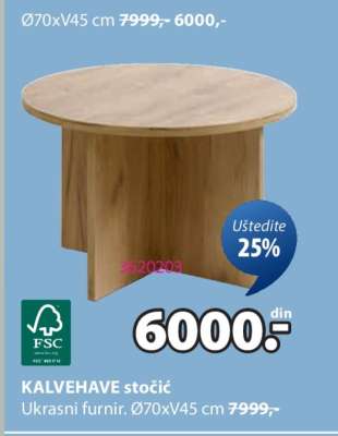 KALVEHAVE stočić