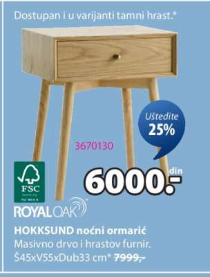 HOKKSUND NOĆNI ORMARIĆ