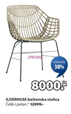ILDERHUSE baštenska stolica