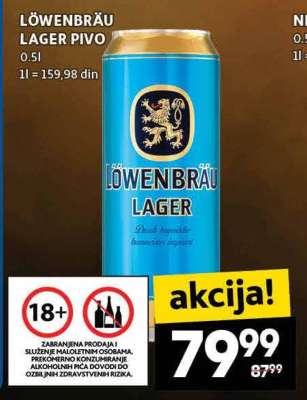 LÖWENBRÄU LAGER PIVO