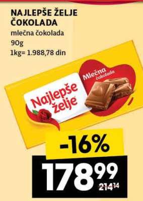 Najlepše želje čokolada