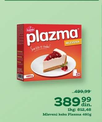 Mleveni keks Plazma 480g