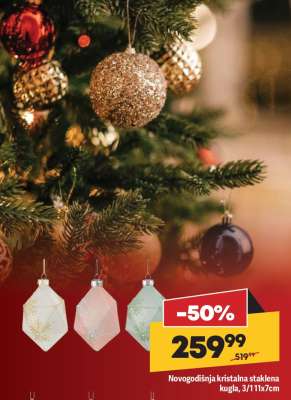 Novogodišnja kristalna staklena kugla