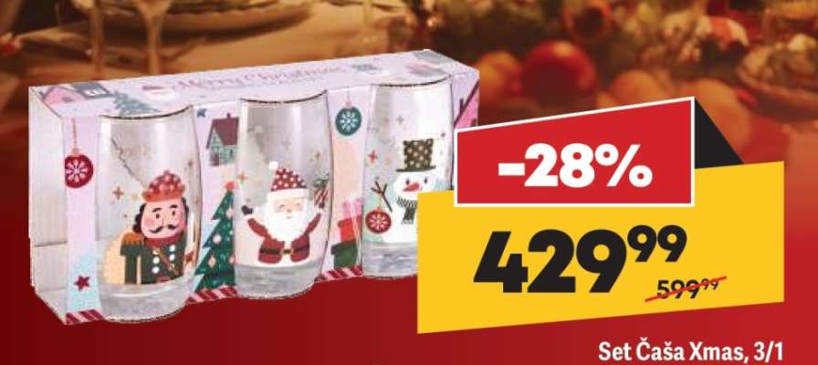 Set Čaša Xmas, 3/1