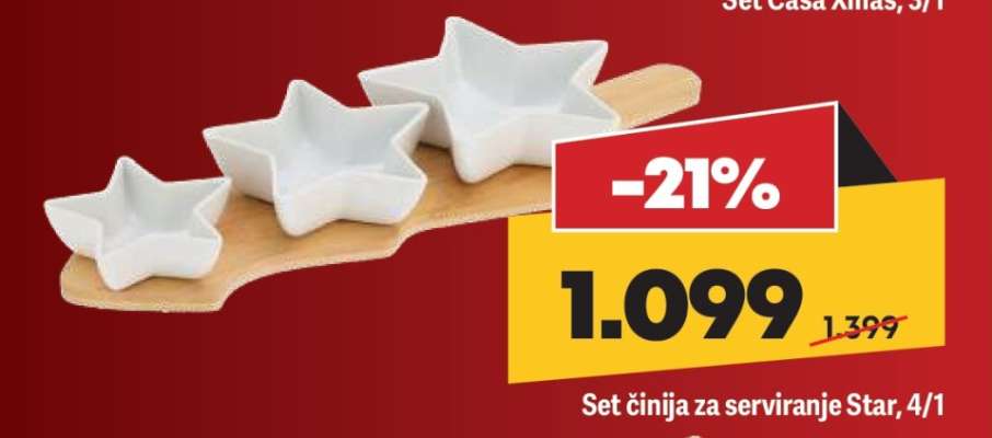 Set činija za serviranje Star, 4/1