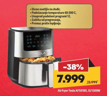 Air fryer Tesla AF501BX, 5l/1300W