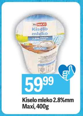 Kiselo mleko 2,8 % mm Maxi 400g