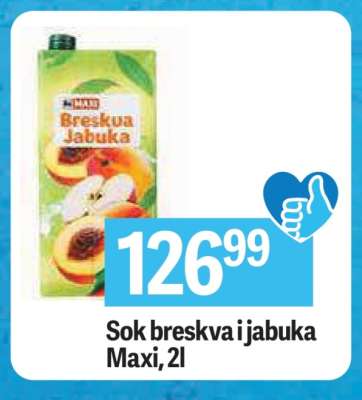 Sok breskva i jabuka Maxi, 2l