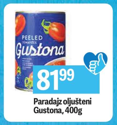 Paradajz oljusteni Gustona, 400g