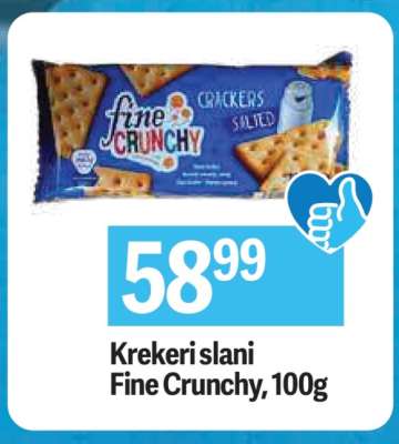 Krekeri slani Fine Crunchy, 100g