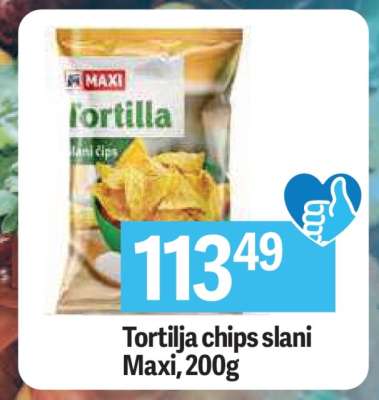 Tortilja chips slani Maxi, 200g