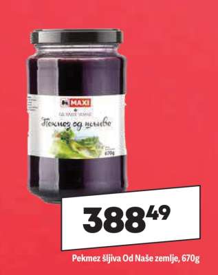 Pekmez šljiva Od naše zemlje , 670g