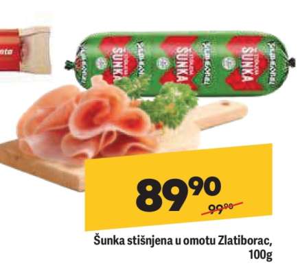 Šunka stišnjena u omotu Zlatiborac, 100g