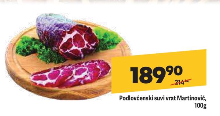 Podlovćenski suvi vrat Martinović 100g