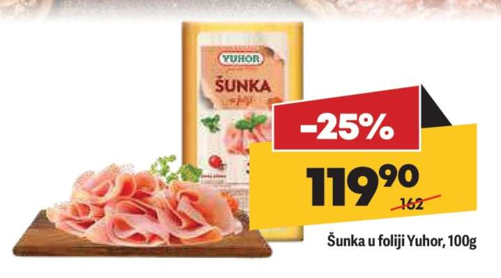 Šunka u foliji Yuhor 100g