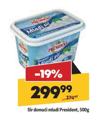 Sir domaći mladi President 500g