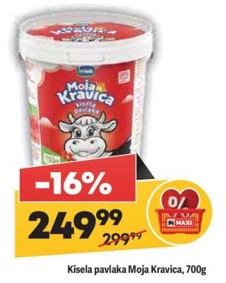 Kisela pavlaka Moja kravica 700g