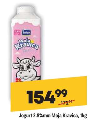 Jogurt 2.8%mm Moja kravica, 1kg