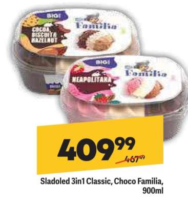 Sladoled 3in1 Classic, Choco Familia, 900ml