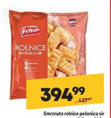 Smrznute rolnice pečenica sir