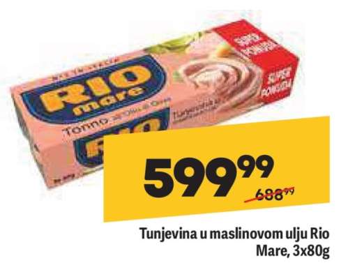 Tunjevina u maslinovom ulju Rio Mare 3x80g