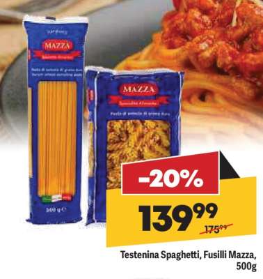 Testenina Spaghetti, Fusilli Mazza, 500g