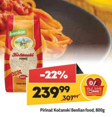Pirinač Kočanski Benlian food 800g