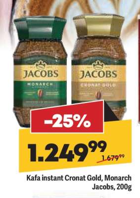 Kafa instant Cronat Gold Monarch Jacobs 200g