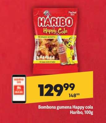 Bombona gumena Happy cola Haribo 100g