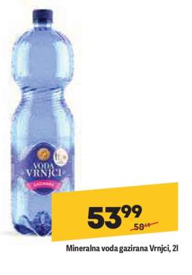Mineralna voda gazirana Vrnјci, 2l