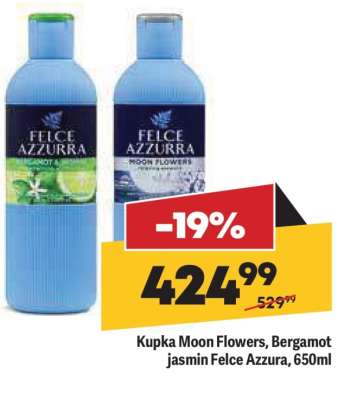 Kupka Moon Flowers, Bergamot jasmin Felce Azzura, 650ml