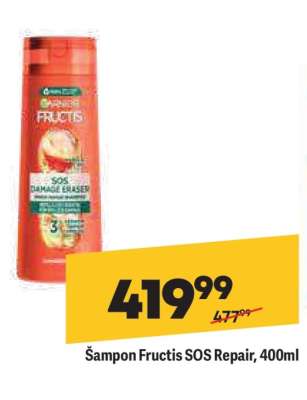 Šampon Fructis SOS Repair, 400ml