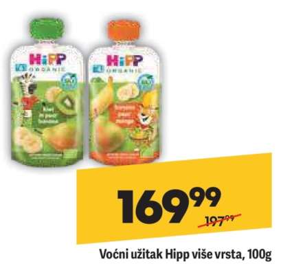 Voćni užitak HiPP više
vrsta 100g