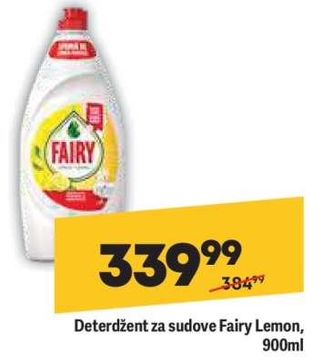 Deterdžent za sudove Fairy Lemon, 900ml