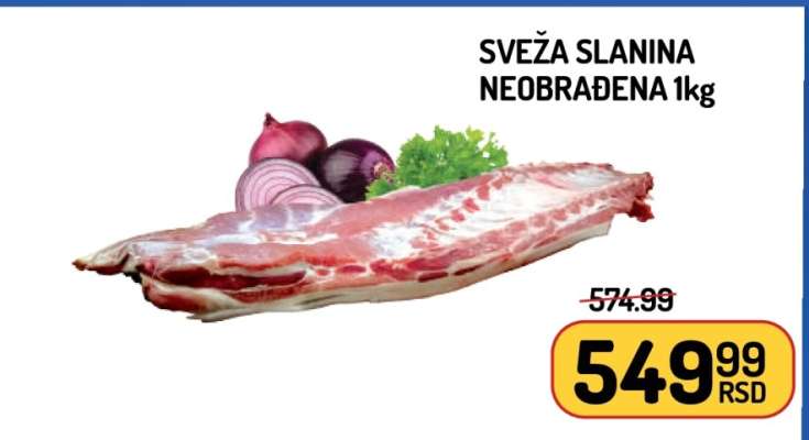 Sveža slanina neobrađena 1kg