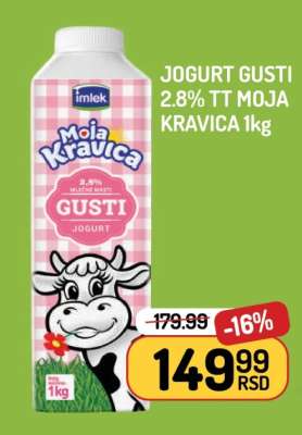 JOGURT GUSTI 2.8% TT MOJA KRAVICA 1kg