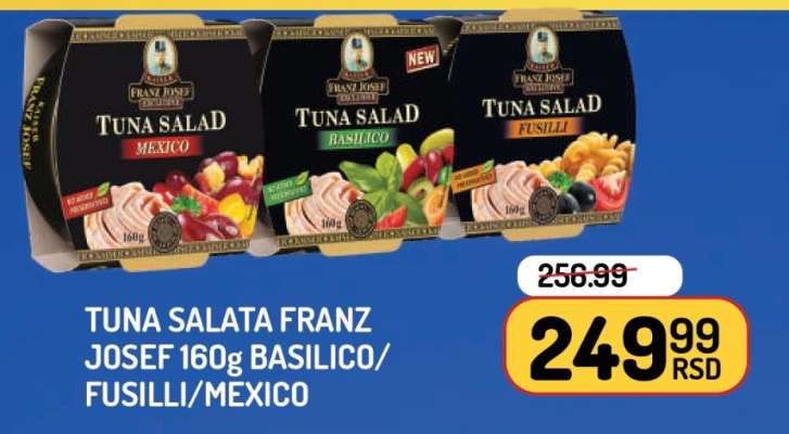 Tuna Salata Franz Josef 160g Basilico/Fusilli/Mexico