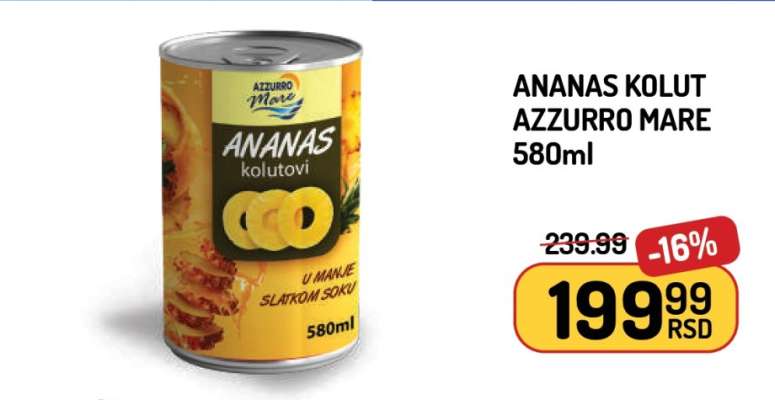 ANANAS KOLUT AZZURRO MARE 580ml
