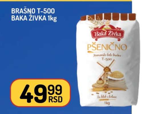 BRAŠNO T-500 BAKA ŽIVKA 1kg