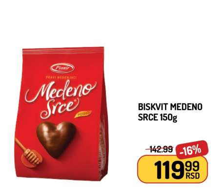 Biskvit Medeno Srce 150g