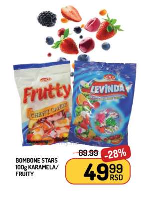 BOMBONE STARS 100g KARAMELA/FRUITY