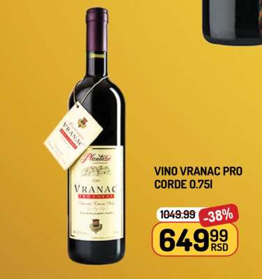 VINO VRANAC PRO CORDE 0,75l
