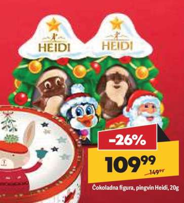 Čokoladna figura, pingvin Heidi, 20g