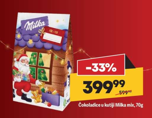 Čokoladice u kutiji Milka mix, 70g