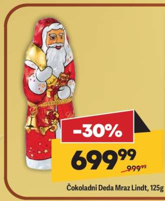 Čokoladni Deda Mraz Lindt, 125g